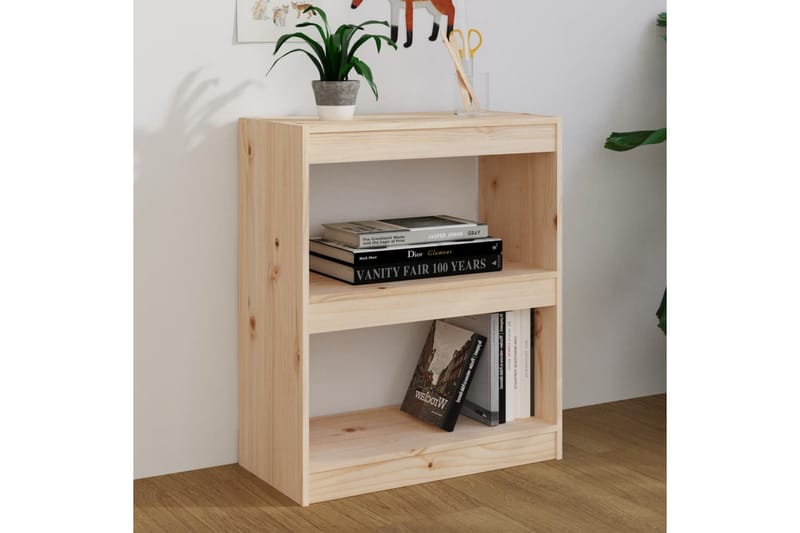 Bokhylle/romdeler 60x30x71,5 cm heltre furu - Brun - Oppbevaring - Hyller - Bokhylle