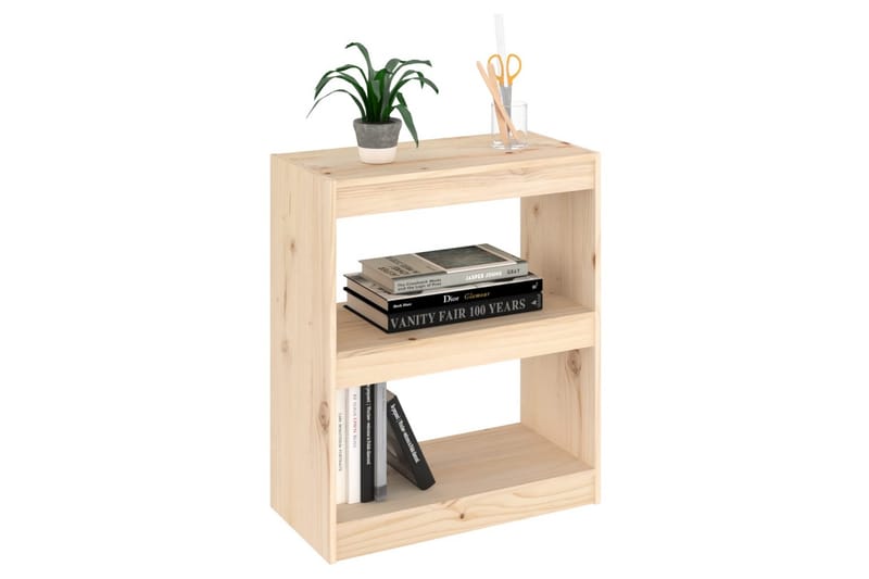 Bokhylle/romdeler 60x30x71,5 cm heltre furu - Brun - Oppbevaring - Hyller - Bokhylle
