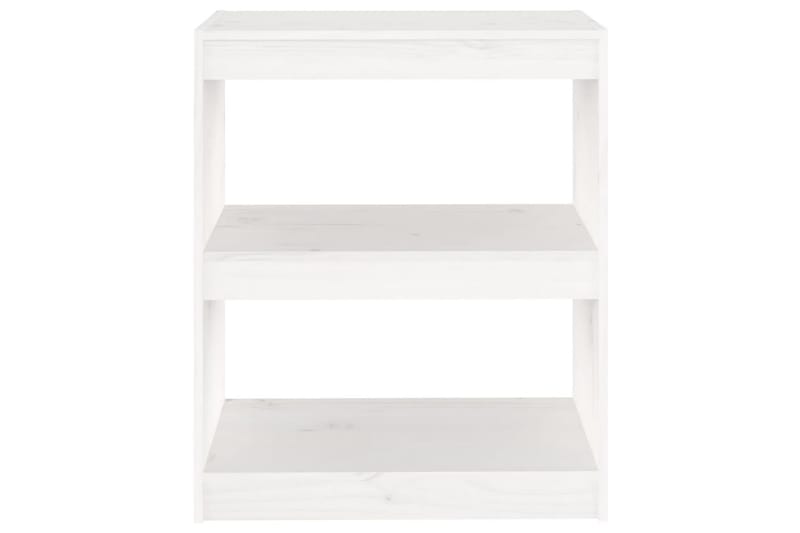 Bokhylle/romdeler 60x30x71,5 cm heltre furu - Hvit - Oppbevaring - Hyller - Bokhylle