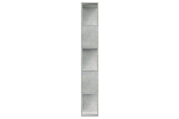 Bokhylle/Romdeler betong grå 80x24x159 cm sponplate - Grå - Oppbevaring - Hyller - Bokhylle