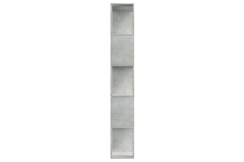 Bokhylle/Romdeler betong grå 80x24x159 cm sponplate - Grå - Bokhylle