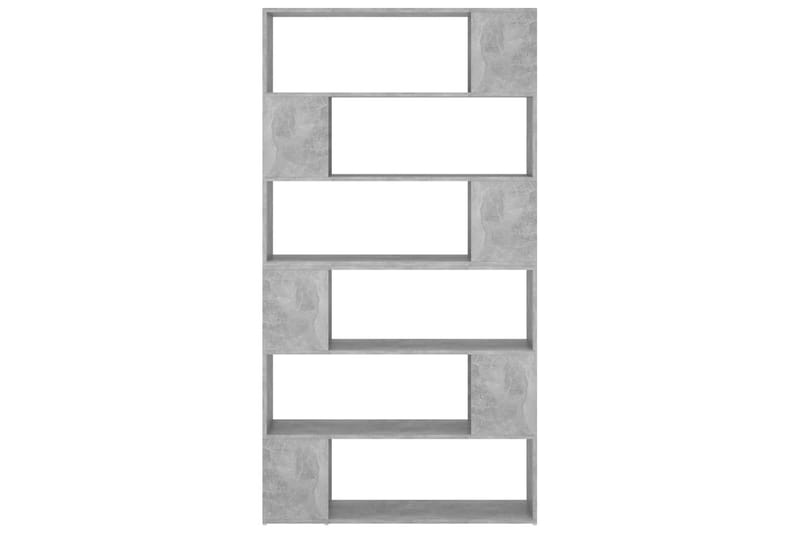 Bokhylle/romdeler betonggrå 100x24x188 cm - Grå - Oppbevaring - Hyller - Bokhylle