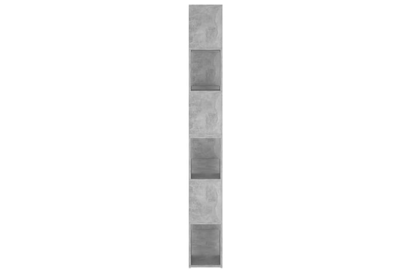 Bokhylle/romdeler betonggrå 100x24x188 cm - Grå - Oppbevaring - Hyller - Bokhylle
