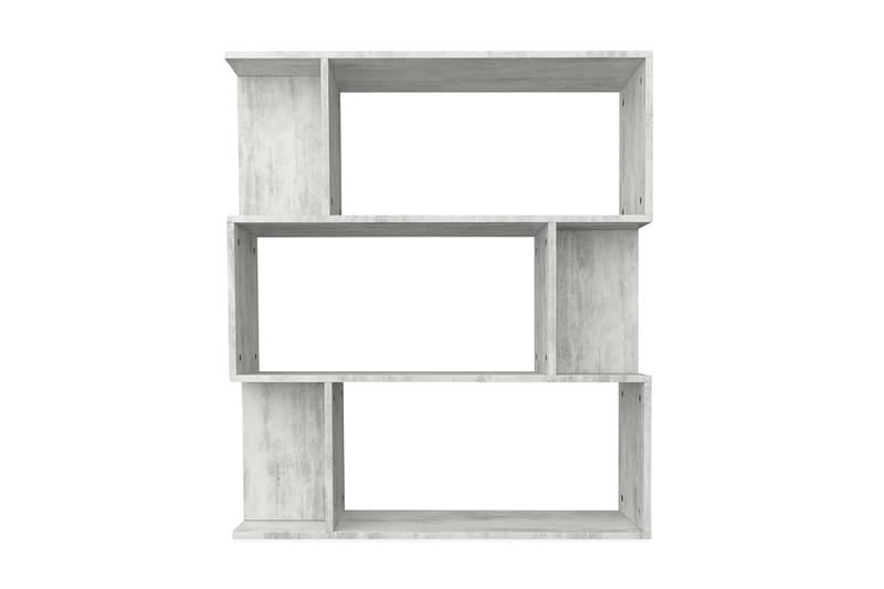 Bokhylle/Romdeler betonggrå 80x24x96 cm sponplate - Grå - Oppbevaring - Hyller - Bokhylle