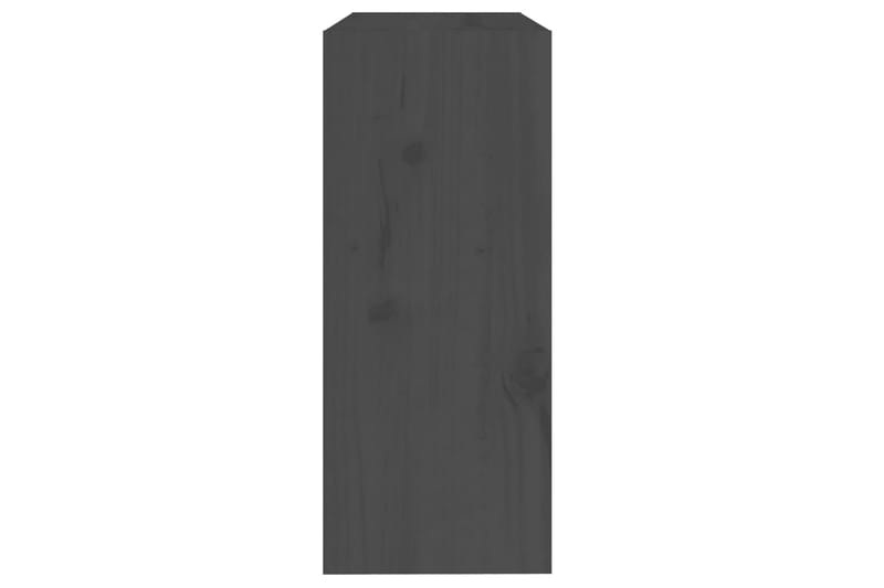 Bokhylle/romdeler grå 60x30x71,5 cm heltre furu - Grå - Oppbevaring - Hyller - Bokhylle