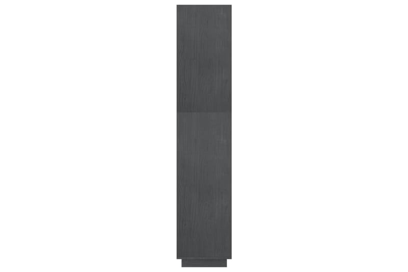 Bokhylle/romdeler grå 60x35x167 cm heltre furu - Grå - Oppbevaring - Hyller - Bokhylle