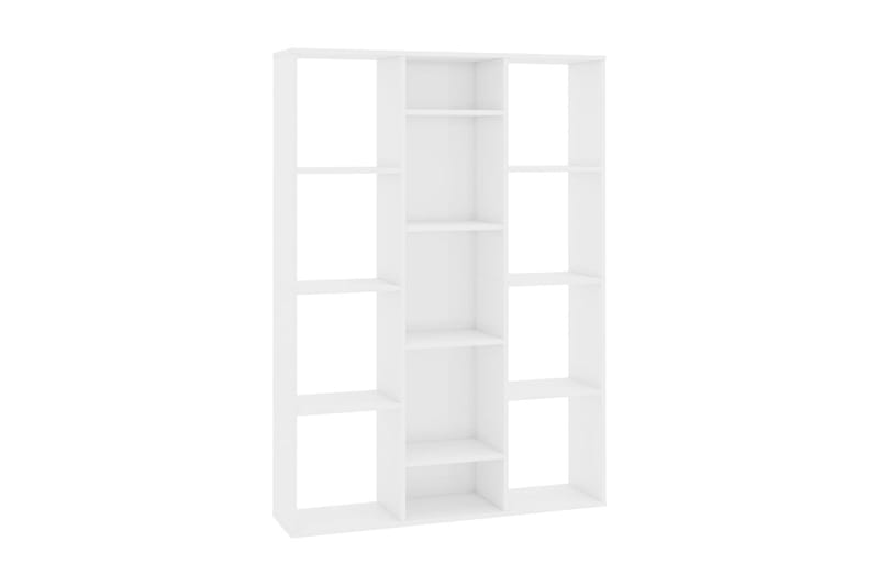 Bokhylle/Romdeler høyglans hvit 100x24x140 cm sponplate - Oppbevaring - Hyller - Bokhylle