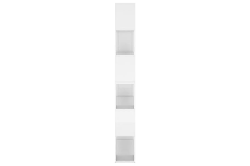 Bokhylle/romdeler høyglans hvit 100x24x188 cm - Hvit - Oppbevaring - Hyller - Bokhylle