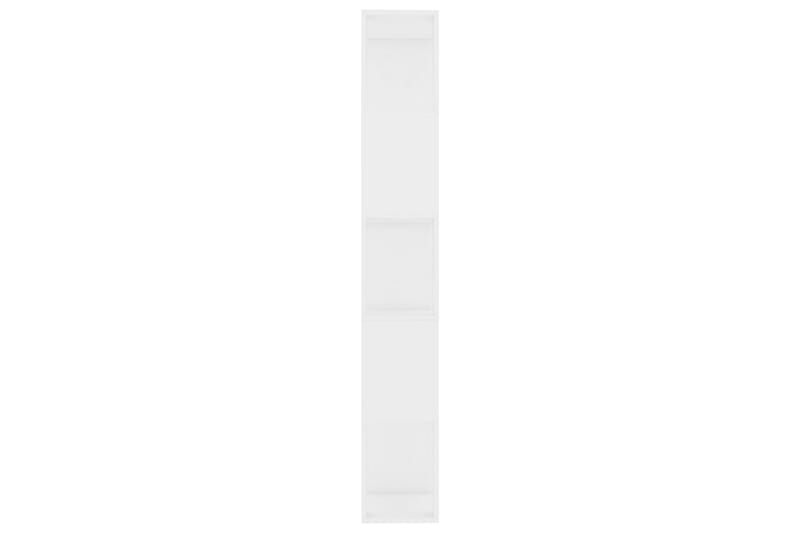 Bokhylle/Romdeler høyglans hvit 45x24x159 cm sponplate - Hvit - Oppbevaring - Hyller - Bokhylle