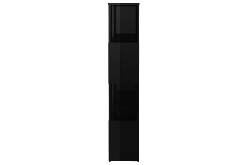 Bokhylle/Romdeler høyglans svart 60x24x124,5 cm - Svart - Oppbevaring - Hyller - Bokhylle