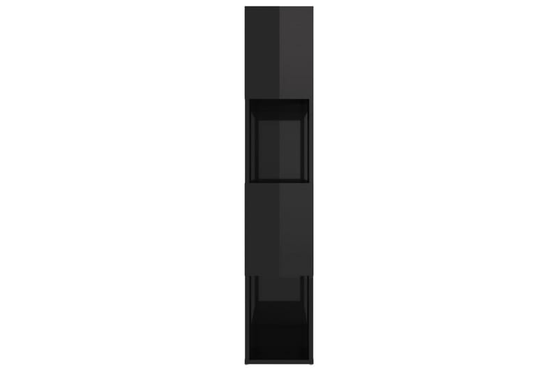 Bokhylle/Romdeler høyglans svart 80x24x124,5 cm - Svart - Bokhylle