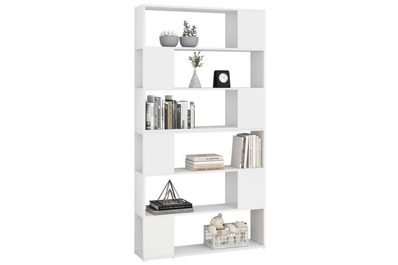 Bokhylle/romdeler hvit 100x24x188 cm - Hvit - Oppbevaring - Hyller - Bokhylle