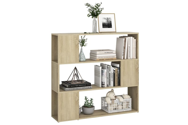 Bokhylle/romdeler sonoma eik 100x24x94 cm - Brun - Oppbevaring - Hyller - Bokhylle