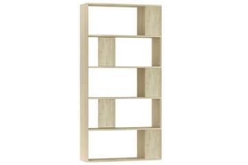 Bokhylle/Romdeler sonoma eik 80x24x159 cm sponplate - Brun - Oppbevaring - Hyller - Bokhylle