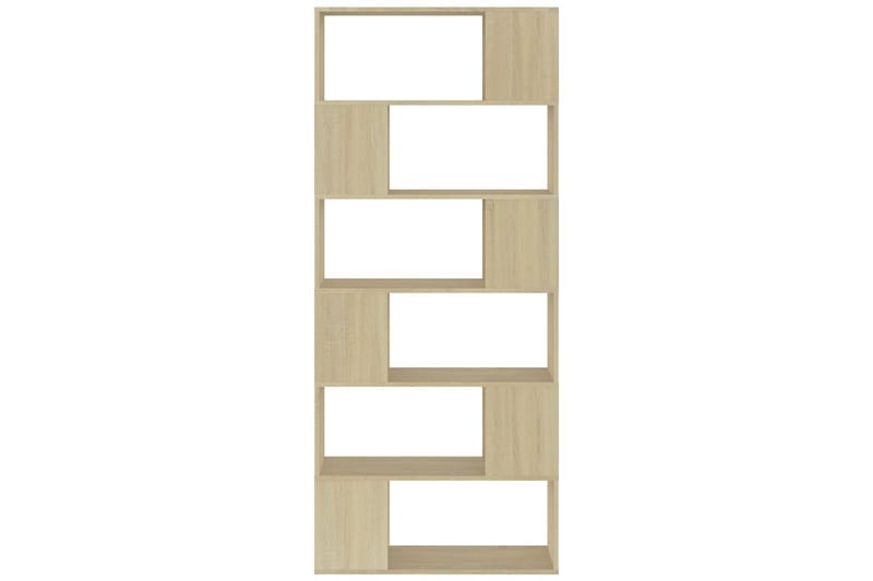 Bokhylle/romdeler sonoma eik 80x24x186 cm sponplate - Brun - Oppbevaring - Hyller - Bokhylle