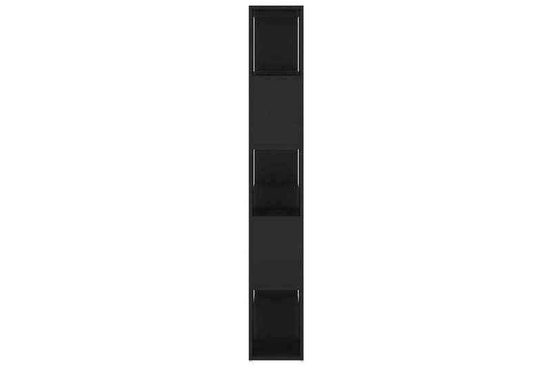 Bokhylle/romdeler svart 100x24x155 cm sponplate - Svart - Oppbevaring - Hyller - Bokhylle