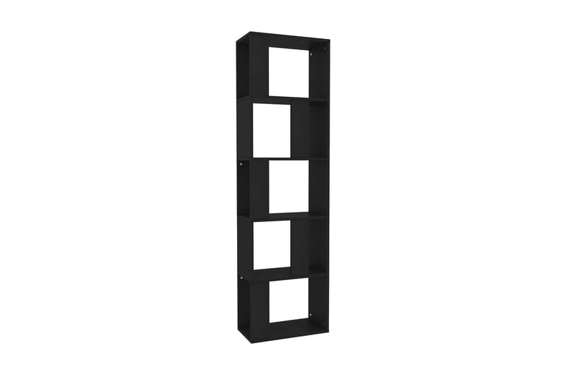 Bokhylle/Romdeler svart 45x24x159 cm sponplate - Svart - Oppbevaring - Hyller - Bokhylle