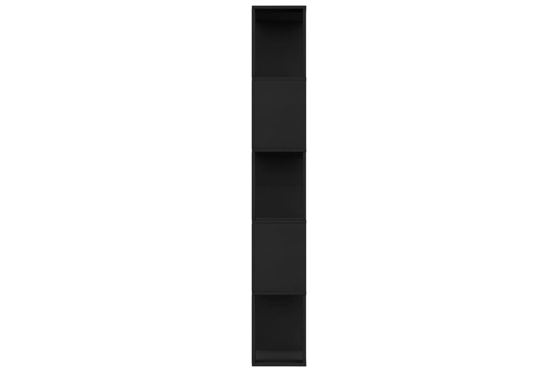 Bokhylle/Romdeler svart 80x24x159 cm sponplate - Svart - Oppbevaring - Hyller - Bokhylle