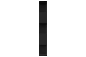Bokhylle/Romdeler svart 80x24x159 cm sponplate - Svart - Oppbevaring - Hyller - Bokhylle
