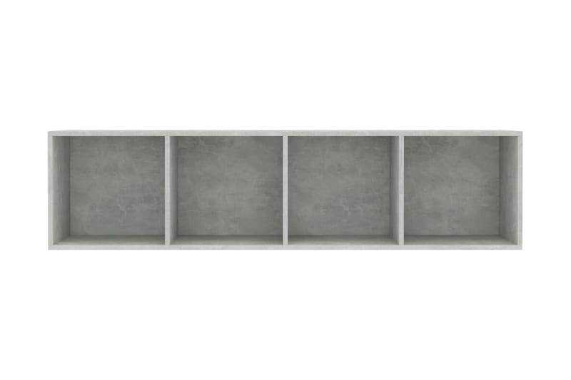 Bokhylle/TV-benk betonggrå 143x30x36 cm - Grå - Oppbevaring - Hyller - Bokhylle