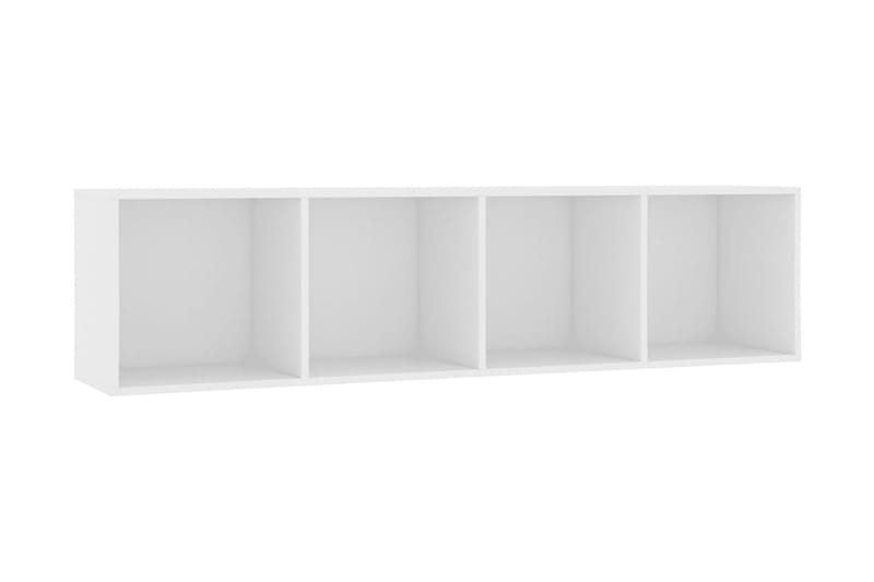 Bokhylle/TV-benk hvit 143x30x36 cm - Hvit - Oppbevaring - Hyller - Bokhylle