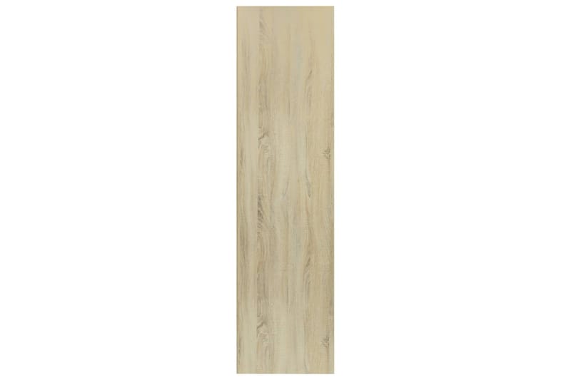 Bokhylle/TV-benk hvit og sonoma eik 36x30x143 cm sponplate - Flerfarget - Oppbevaring - Hyller - Bokhylle