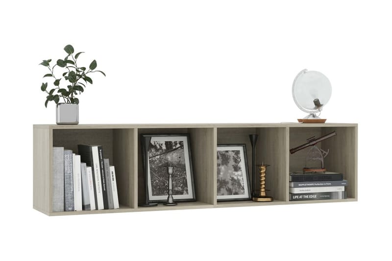 Bokhylle/TV-benk sonoma eik 143x30x36 cm - Brun - Oppbevaring - Hyller - Bokhylle
