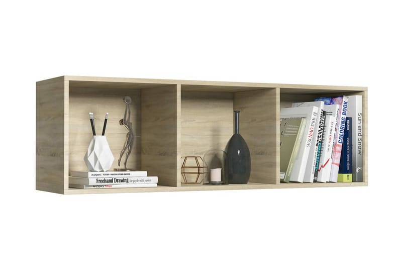 Bokhylle/TV-benk sonoma eik 36x30x114 cm sponplate - Brun - Oppbevaring - Hyller - Bokhylle