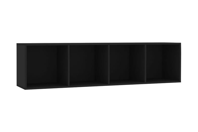 Bokhylle/TV-benk svart 143x30x36 cm - Svart - Oppbevaring - Hyller - Bokhylle