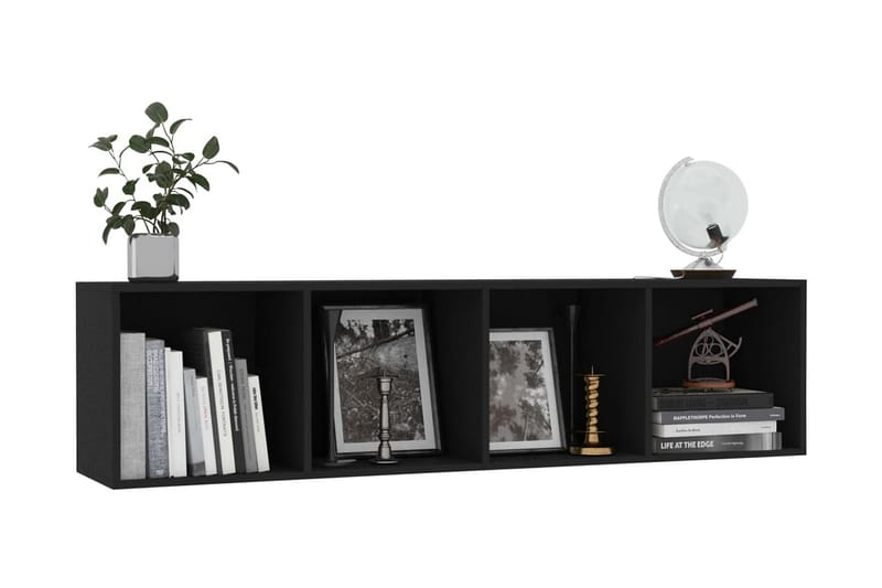 Bokhylle/TV-benk svart 143x30x36 cm - Svart - Oppbevaring - Hyller - Bokhylle
