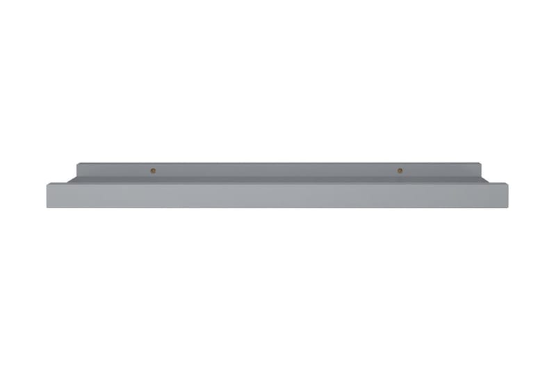 Flytende vegghyller 2 stk grå 40x9x3 cm MDF - Oppbevaring - Hyller - Bokhylle - Boklist