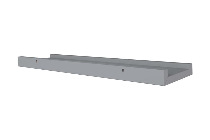 Flytende vegghyller 2 stk grå 40x9x3 cm MDF - Oppbevaring - Hyller - Bokhylle - Boklist