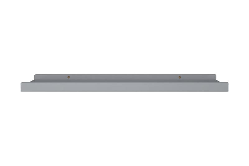 Flytende vegghyller 2 stk grå 60x9x3 cm MDF - Bildehylle & bildelist - Boklist