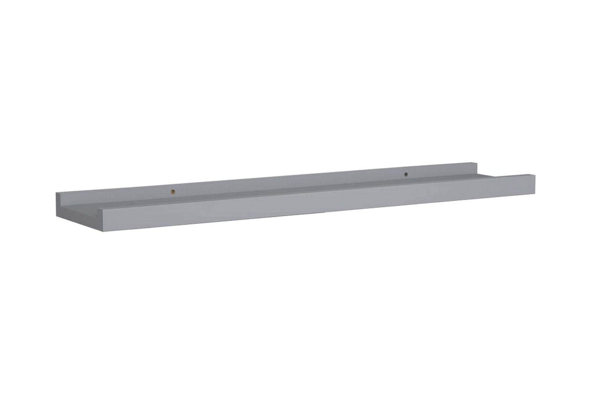 Flytende vegghyller 2 stk grå 60x9x3 cm MDF - Oppbevaring - Hyller - Bokhylle - Boklist