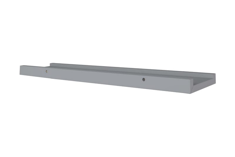 Flytende vegghyller 2 stk grå 60x9x3 cm MDF - Oppbevaring - Hyller - Bokhylle - Boklist