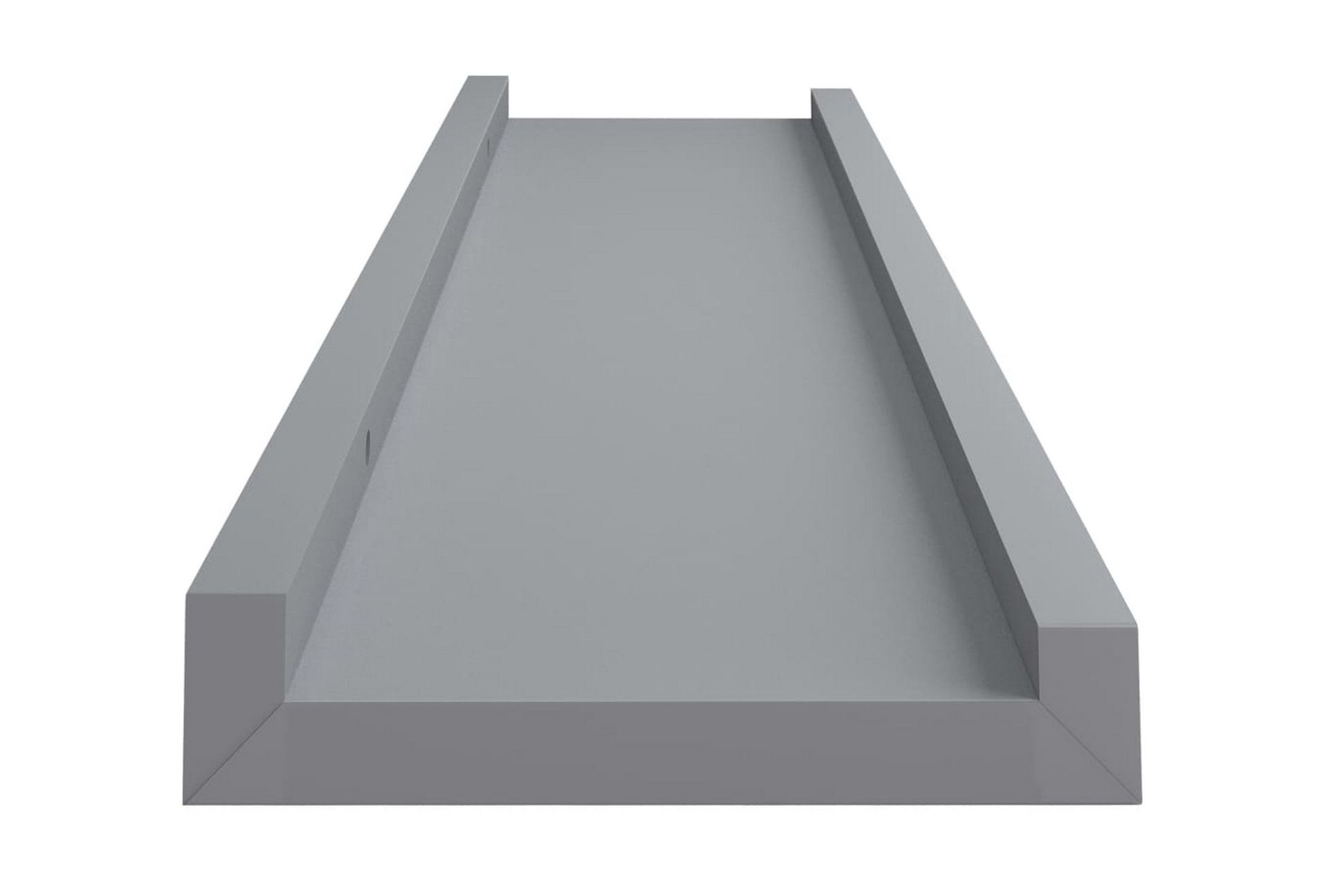 Flytende vegghyller 2 stk grå 60x9x3 cm MDF - Oppbevaring - Hyller - Bokhylle - Boklist
