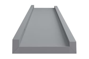 Flytende vegghyller 2 stk grå 60x9x3 cm MDF - Oppbevaring - Hyller - Bokhylle - Boklist