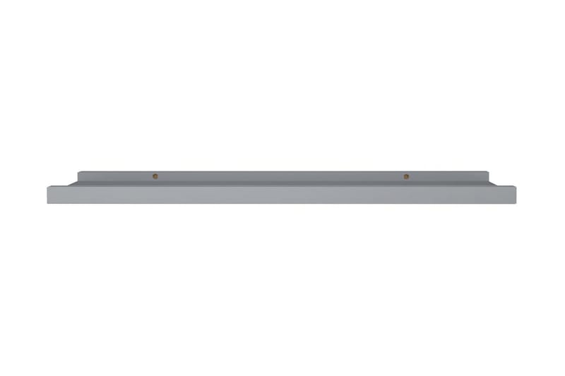 Flytende vegghyller 2 stk grå 80x9x3 cm MDF - Oppbevaring - Hyller - Bokhylle - Boklist