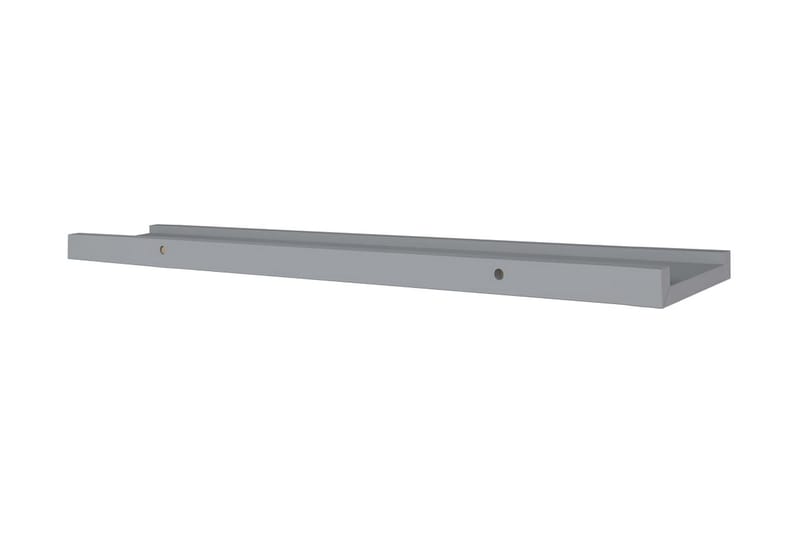 Flytende vegghyller 2 stk grå 80x9x3 cm MDF - Oppbevaring - Hyller - Bokhylle - Boklist