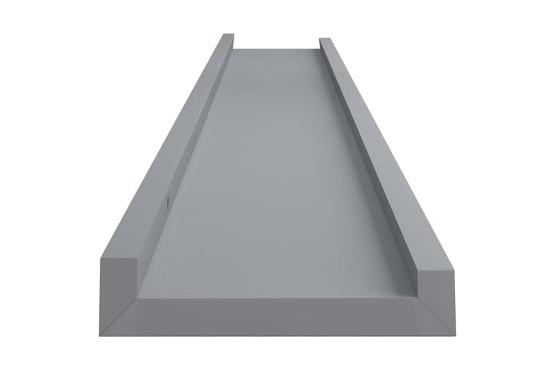 Flytende vegghyller 2 stk grå 80x9x3 cm MDF - Oppbevaring - Hyller - Bokhylle - Boklist