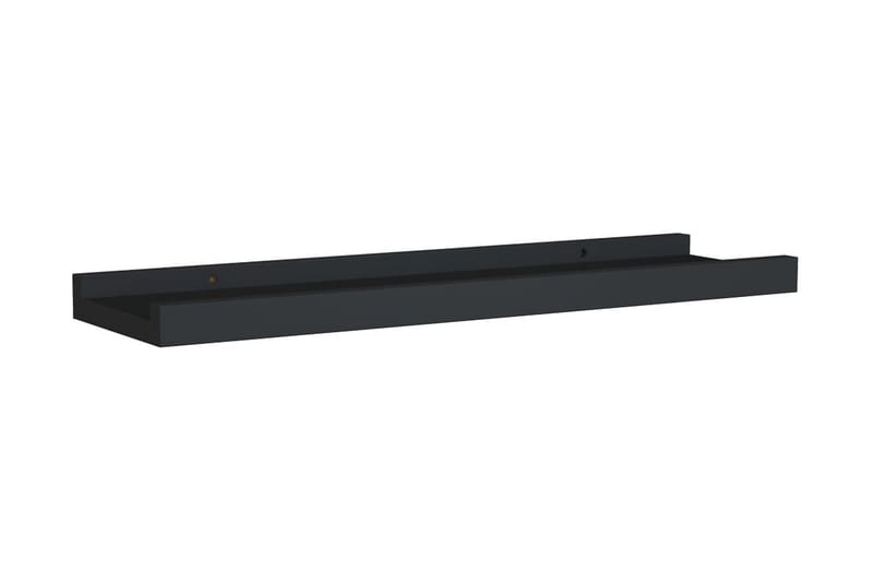 Flytende vegghyller 2 stk svart 40x9x3 cm MDF - Oppbevaring - Hyller - Bokhylle - Boklist