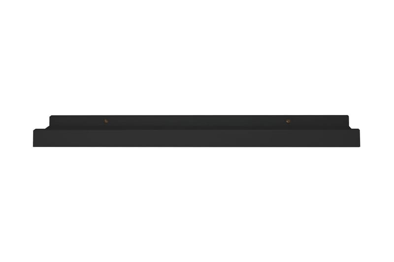 Flytende vegghyller 2 stk svart 40x9x3 cm MDF - Bildehylle & bildelist - Boklist