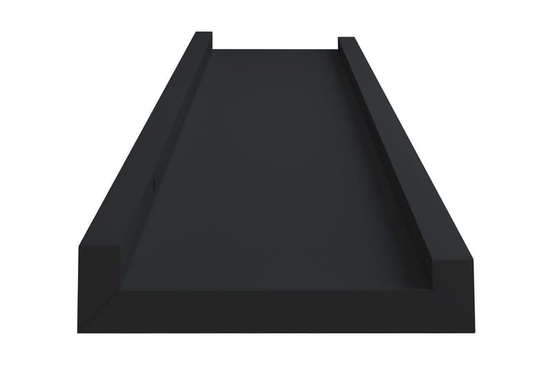 Flytende vegghyller 2 stk svart 40x9x3 cm MDF - Bildehylle & bildelist - Boklist