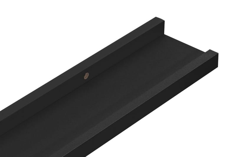 Flytende vegghyller 2 stk svart 40x9x3 cm MDF - Oppbevaring - Hyller - Bokhylle - Boklist