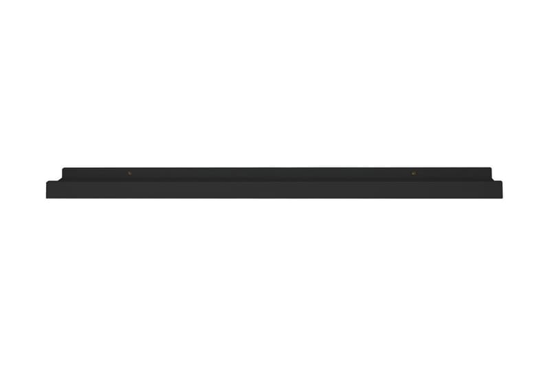 Flytende vegghyller 2 stk svart 60x9x3 cm MDF - Oppbevaring - Hyller - Bokhylle - Boklist