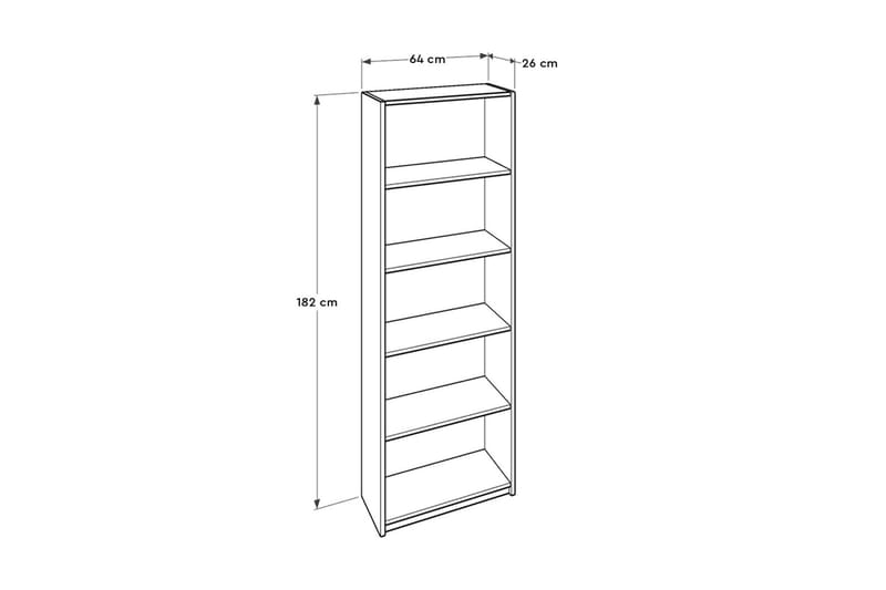Bookshelf Eik-Sonoma - Natur - Oppbevaring - Hyller - Bokhylle