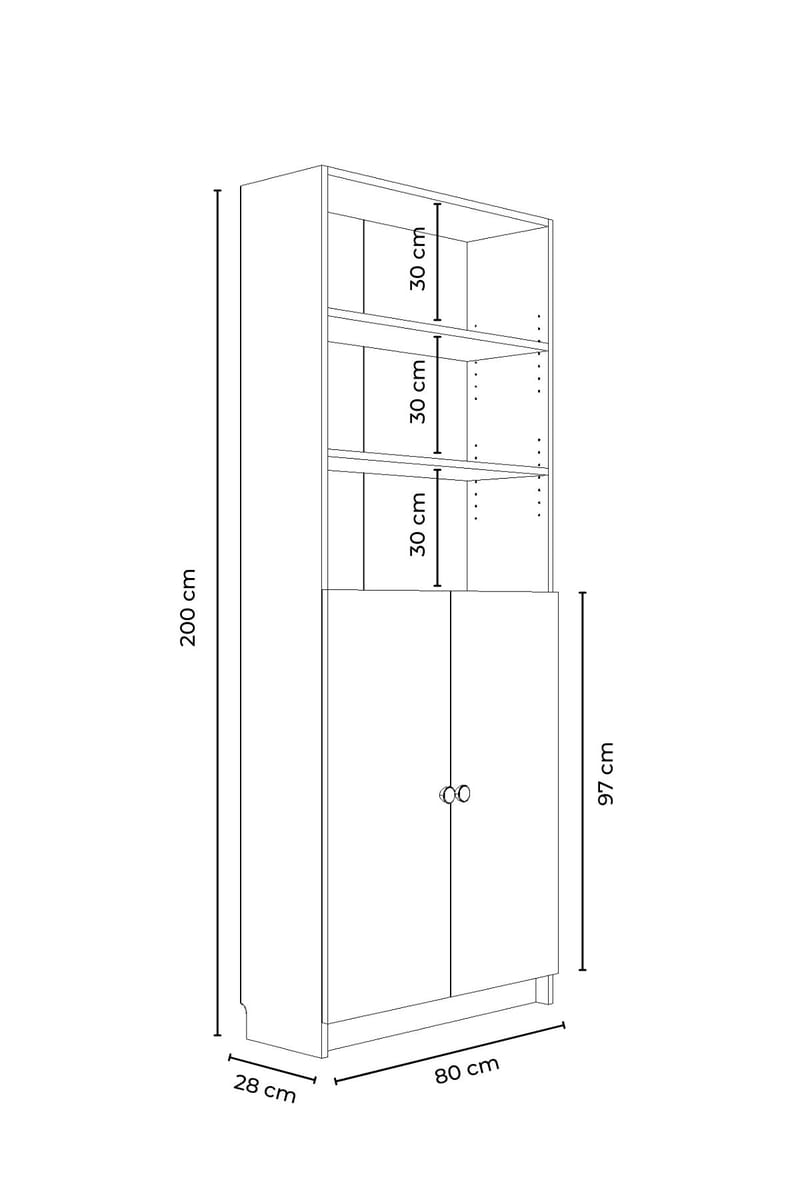 Bookshelf Hanah Home - Oppbevaring - Hyller - Bokhylle