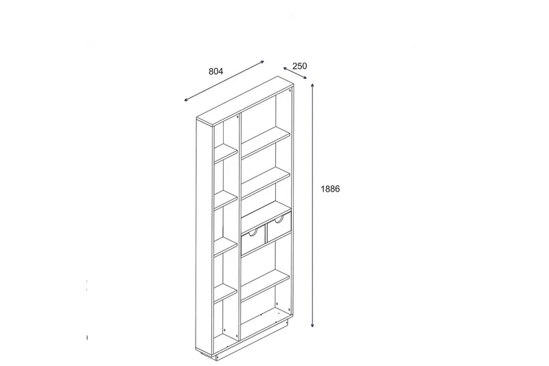Bookshelf Hvit - Hvit - Oppbevaring - Hyller - Bokhylle