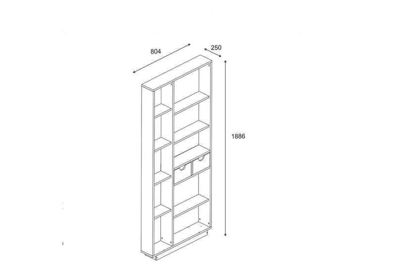 Bookshelf Hvit - Hvit - Oppbevaring - Hyller - Bokhylle