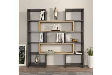 Bokhylle Bravelle Svart / Eik - Beige/Svart - Oppbevaring - Hyller - Bokhylle